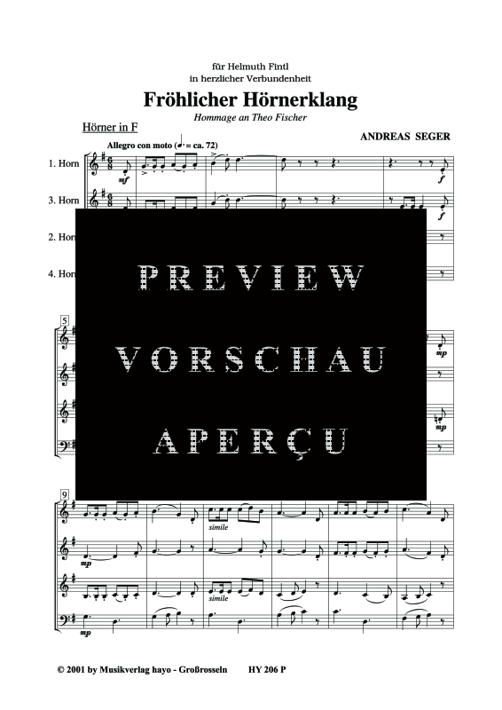 gallery: Fröhlicher Hörnerklang, , (Horn Quartett)