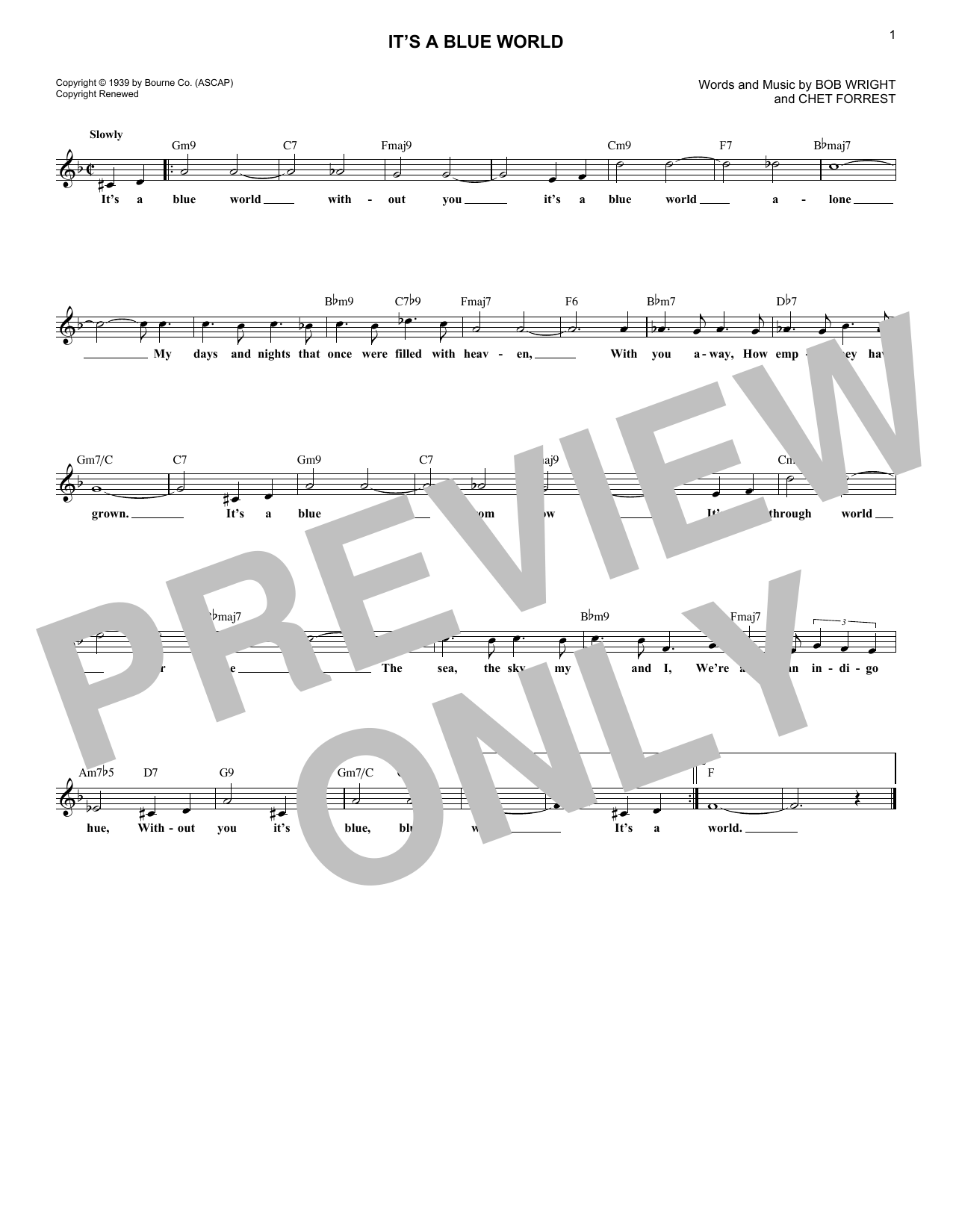 Product gallery: Page 1 of 1 It's A Blue World, Chet Forrest