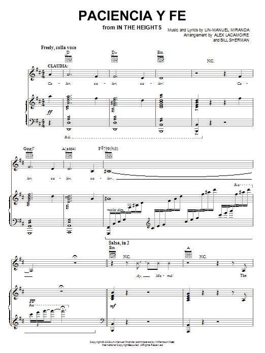 Produktbild zu: Paciencia Y Fe (from In The Heights: The Musical)