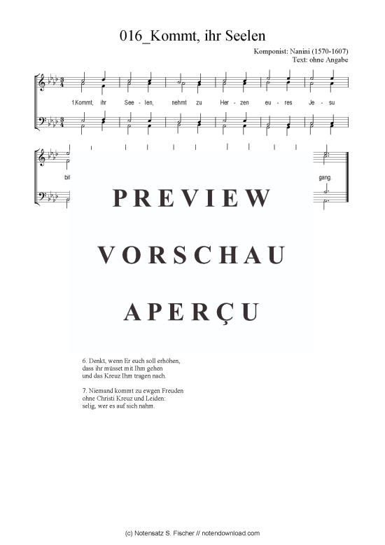 Produktbild zu: Kommt, ihr Seelen Nanini (1570-1607)