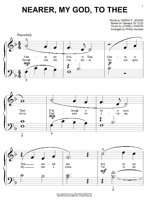 Produktbild zu: Nearer, My God, To Thee (arr. Phillip Keveren)
