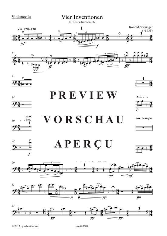 Produktgalerie: Seite 19 von 21 Vier Inventionen , , (Streichquintett, Stimmen)