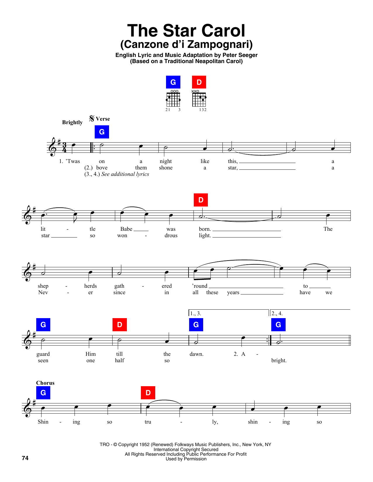 Product picture to: The Star Carol (Canzone D'i Zampognari)