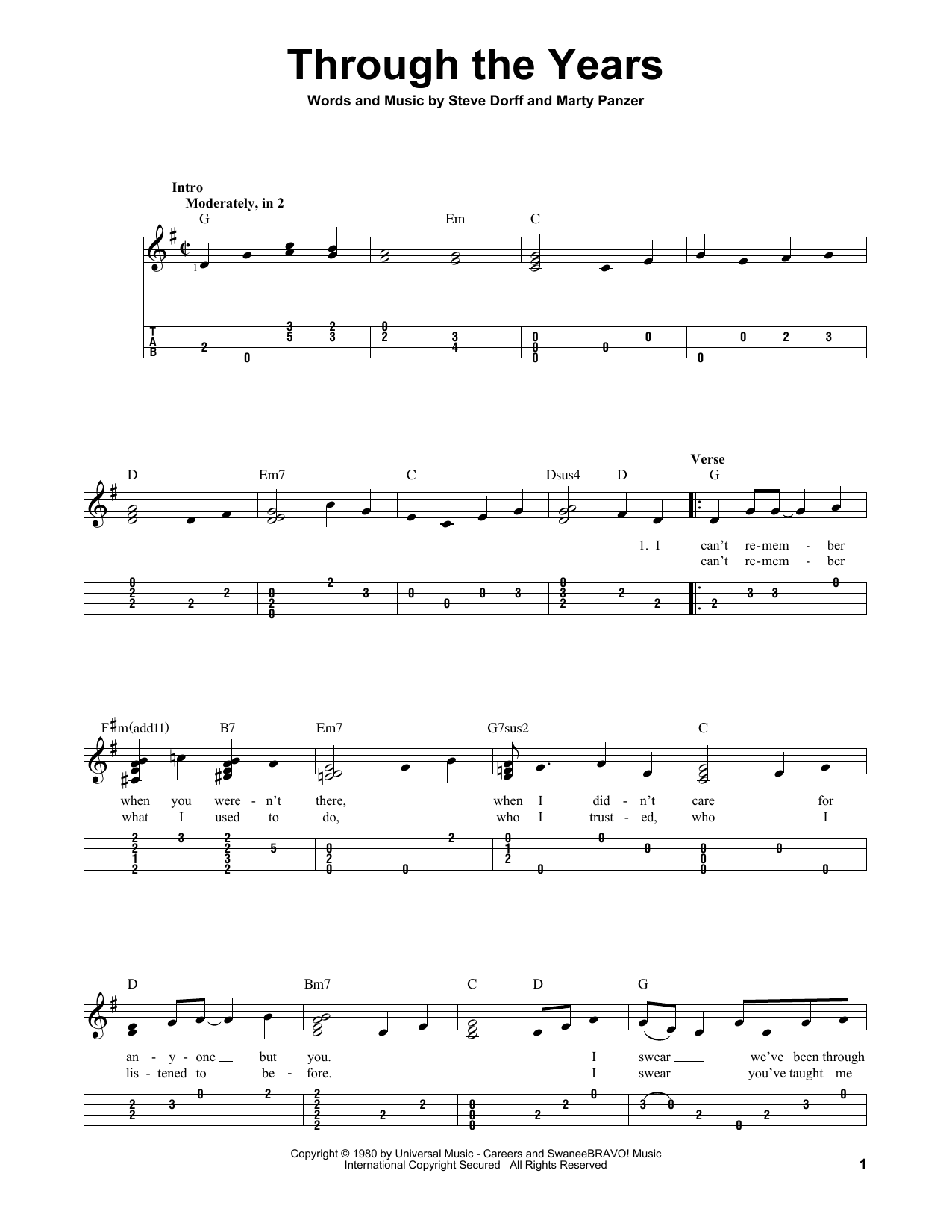 Produktgalerie: Seite 1 von 1 Through The Years, Kenny Rogers, Ukulele