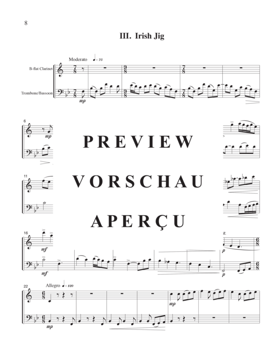 Product gallery: Page 10 of 21 Three Dances , , (clarinet and trombone)