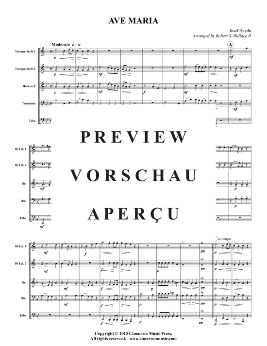 Produktgalerie: Seite 2 von 8 Ave Maria , , (Blechbläserquintett)