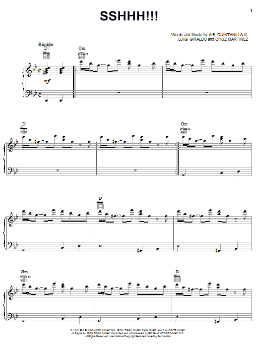 Produktgalerie: Seite 1 von 1 SSHHH!!!, A.B. Quintanilla III, Gesang, Gitarre, Klavier