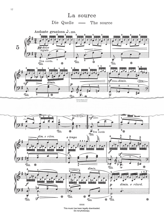 Produktbild zu: La Source (Op. 109 No. 5)