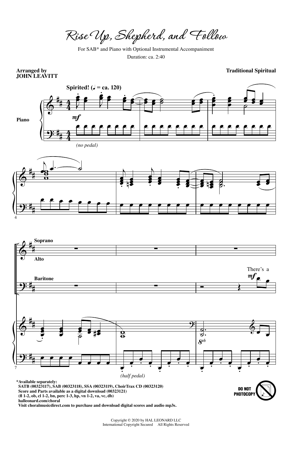Product picture to: Rise Up, Shepherd, And Follow (arr. John Leavitt)