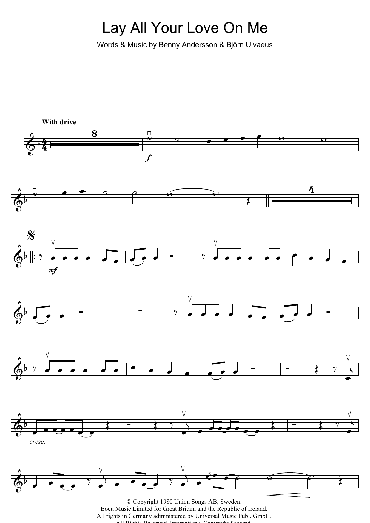 Product gallery: Page 1 of 1 Lay All Your Love On Me, ABBA