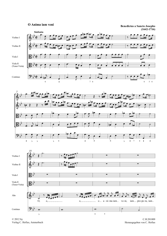 gallery: O anima iam veni, , (Gemischtes Ensemble Canto, Alto, 2 Violinen, 2 Violen und BC)
