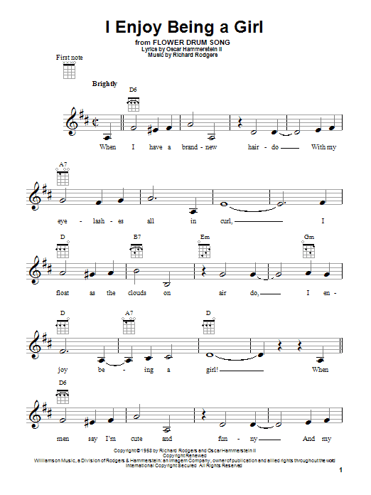 Product gallery: Page 1 of 1 I Enjoy Being A Girl, Rodgers & Hammerstein