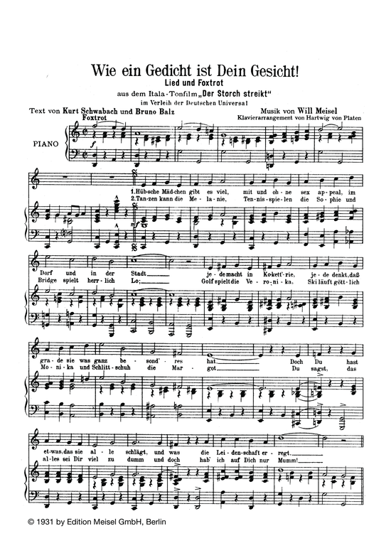 Produktbild zu: Wie ein Gedicht ist Dein Gesichtaus: Der Storch streikt (Film)