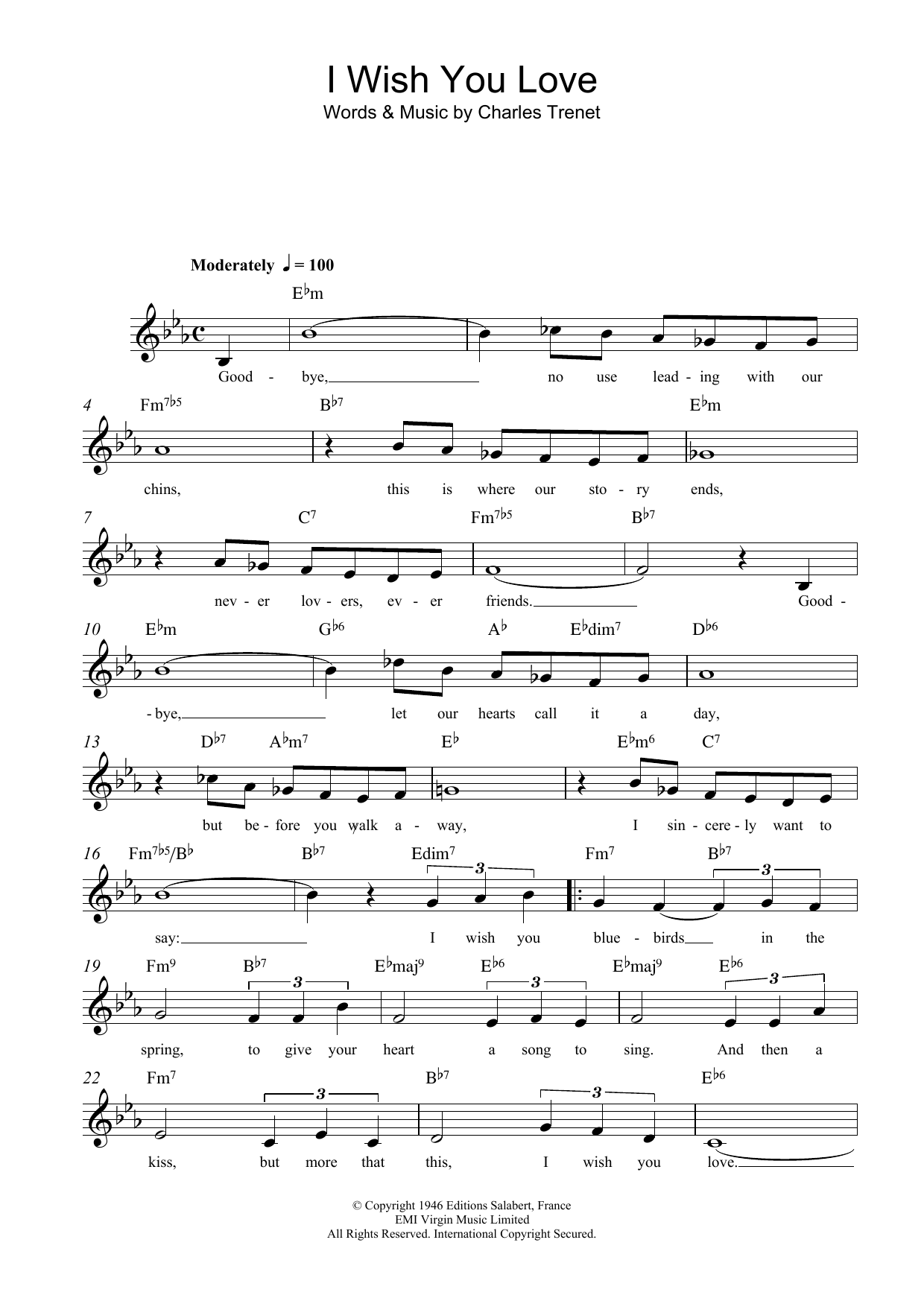 Product picture to:  I Wish You Love - Marlene Dietrich