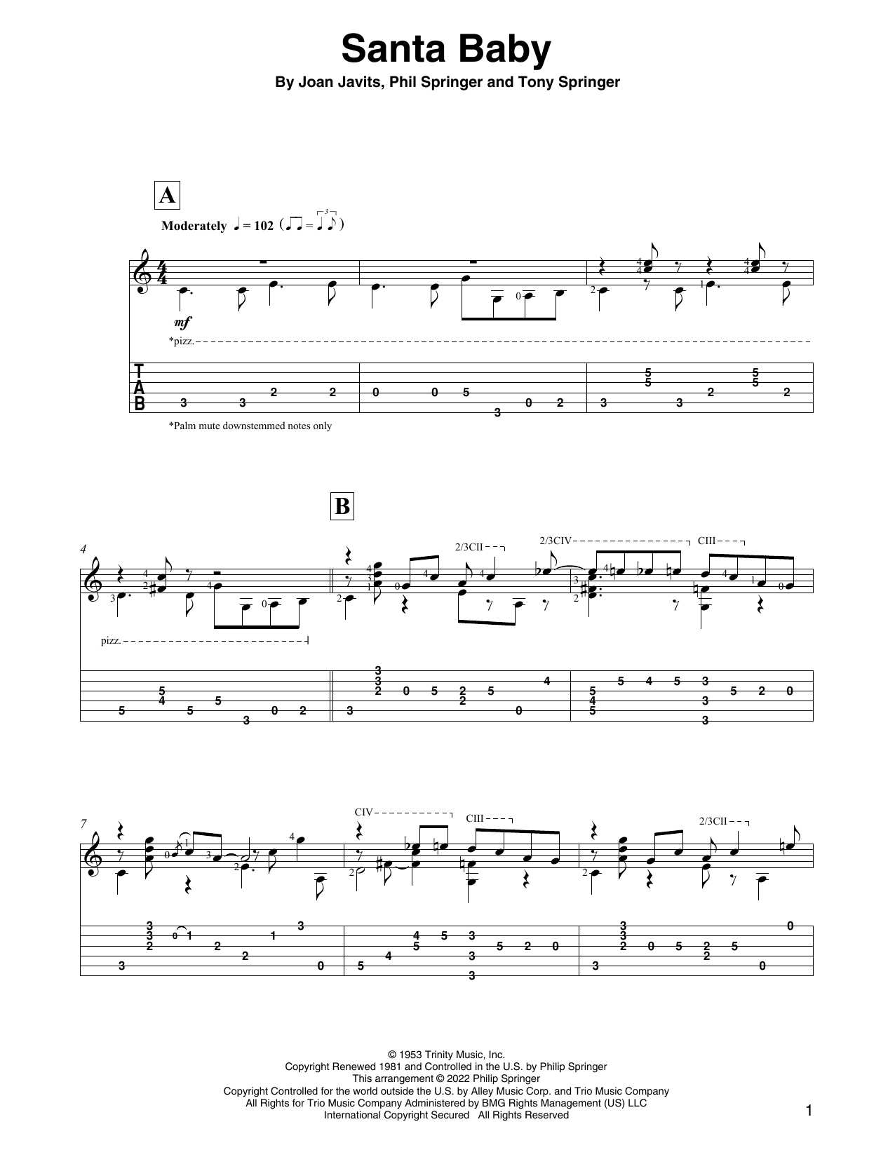 Produktbild zu: Santa Baby (arr. David Jaggs)
