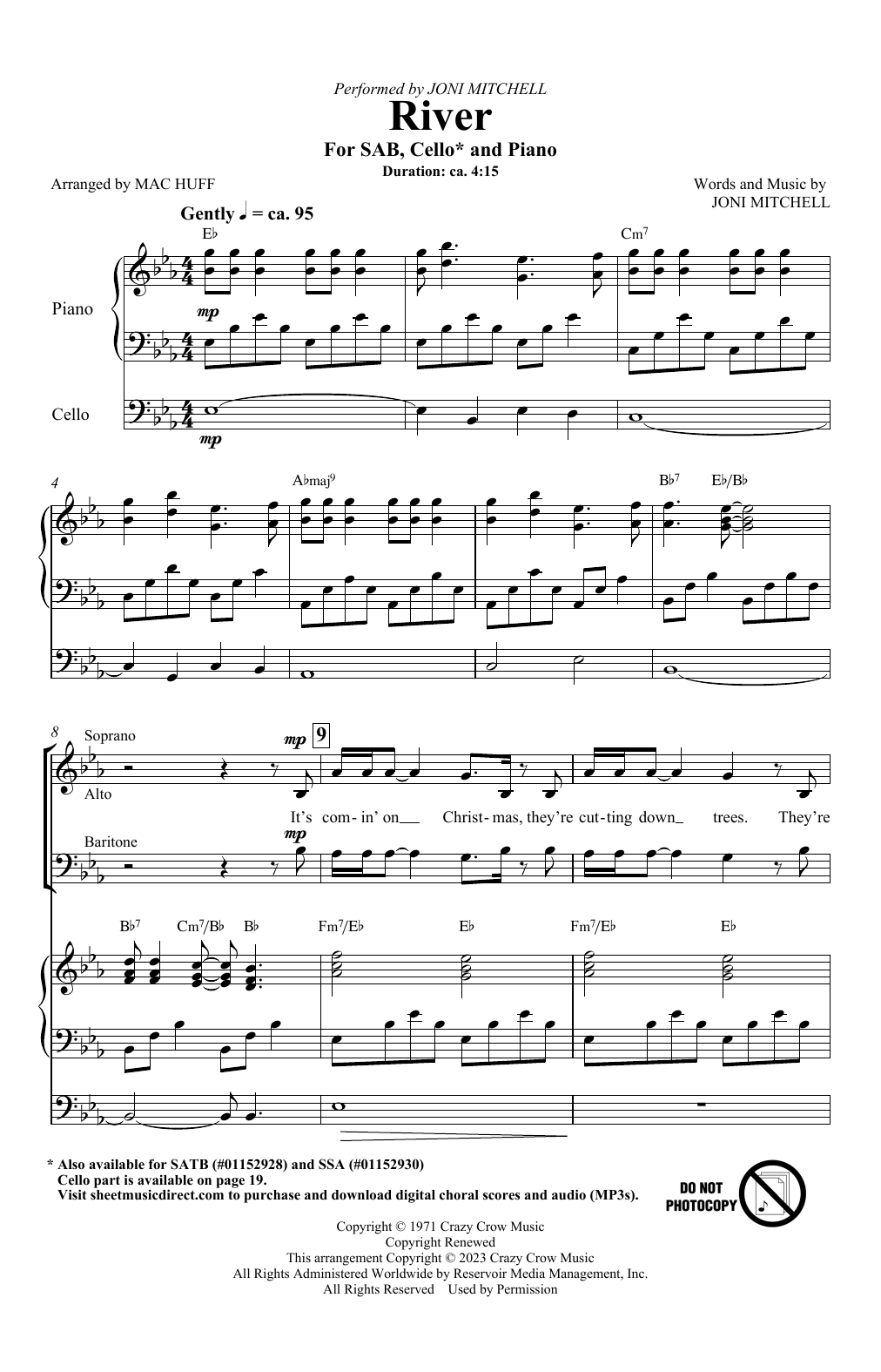 Product picture to: River (arr. Mac Huff)