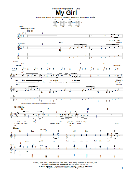 Product gallery: Page 1 of 1 My Girl, The Temptations