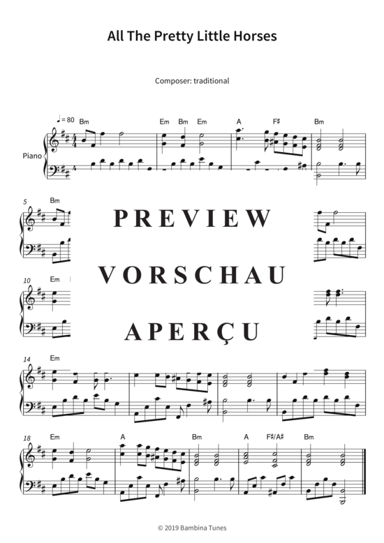 Produktgalerie: Seite 4 von 4 All The Pretty Little Horses , , Klavier Solo