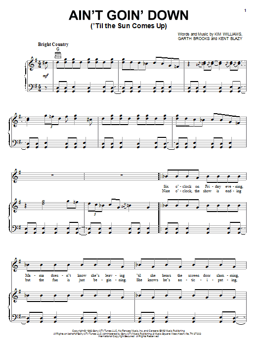 Produktbild zu: Ain't Goin' Down ('Til The Sun Comes Up)