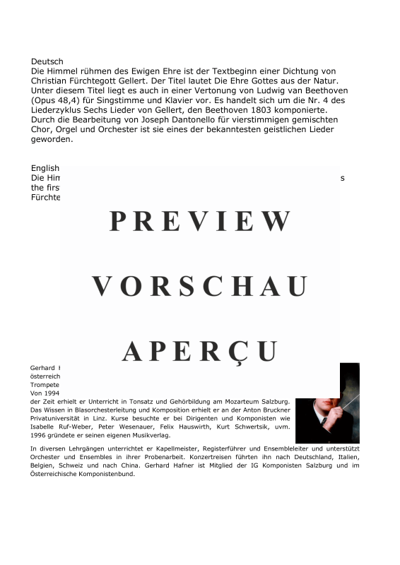 Product gallery: Page 3 of 11 Die Himmel rühmen, , (large wind orchestra)