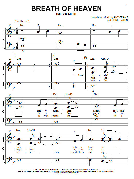 Product picture to:  Breath Of Heaven (Mary's Song) - Amy Grant