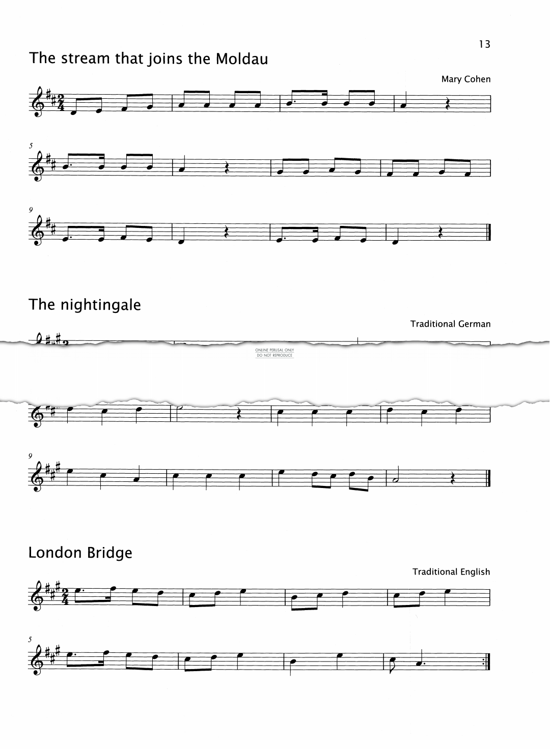 gallery: The Stream That Joins the Moldau/The Nightingale/London Bridge/The Bells In st Paul's Steeple/In Holland Stands A House/London's Burning, , Violine