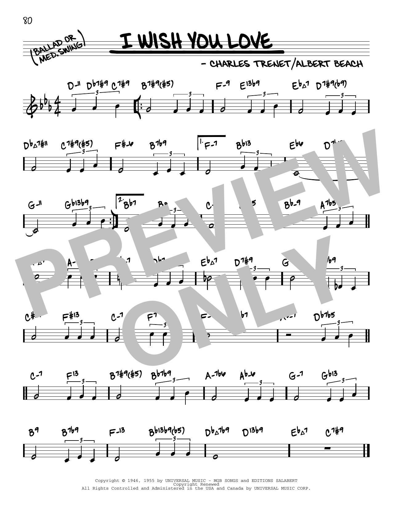Product gallery: Page 1 of 1 I Wish You Love (arr. David Hazeltine), Charles Trenet