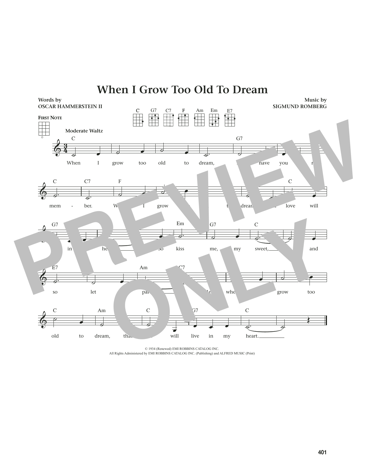 Produktgalerie: Seite 1 von 1 When I Grow Too Old To Dream (from The Daily Ukulele) (arr. Jim Beloff), Oscar Hammerstein II, Ukulele