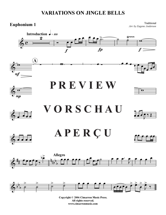 Product gallery: Page 5 of 9 Jingle Bells & Variations , , (Tuba Quartet: 2x Baritone, 2xTuba)