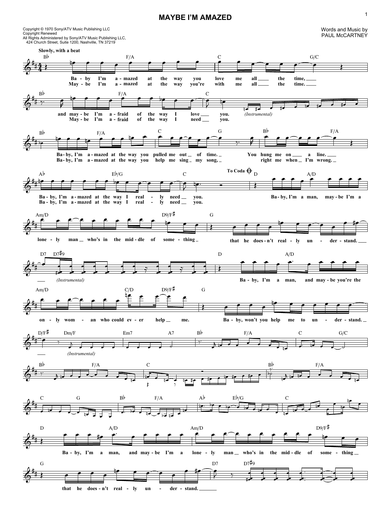Produktgalerie: Seite 1 von 1 Maybe I'm Amazed, Paul McCartney