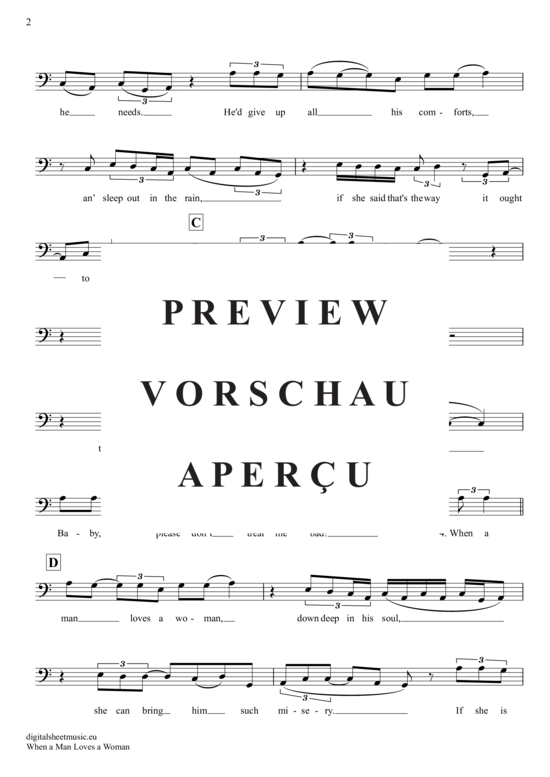 Produktgalerie: Seite 3 von 4 When a man loves a woman , Sledge, Percy, (Violon-Cello)