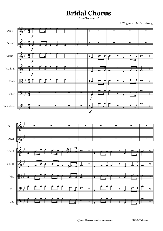 Product picture to: Bridal Chorus from LohengrinRichard Wagner