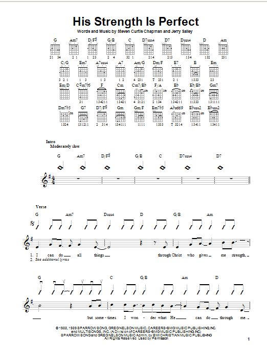 Product gallery: Page 1 of 1 His Strength Is Perfect, Steven Curtis Chapman
