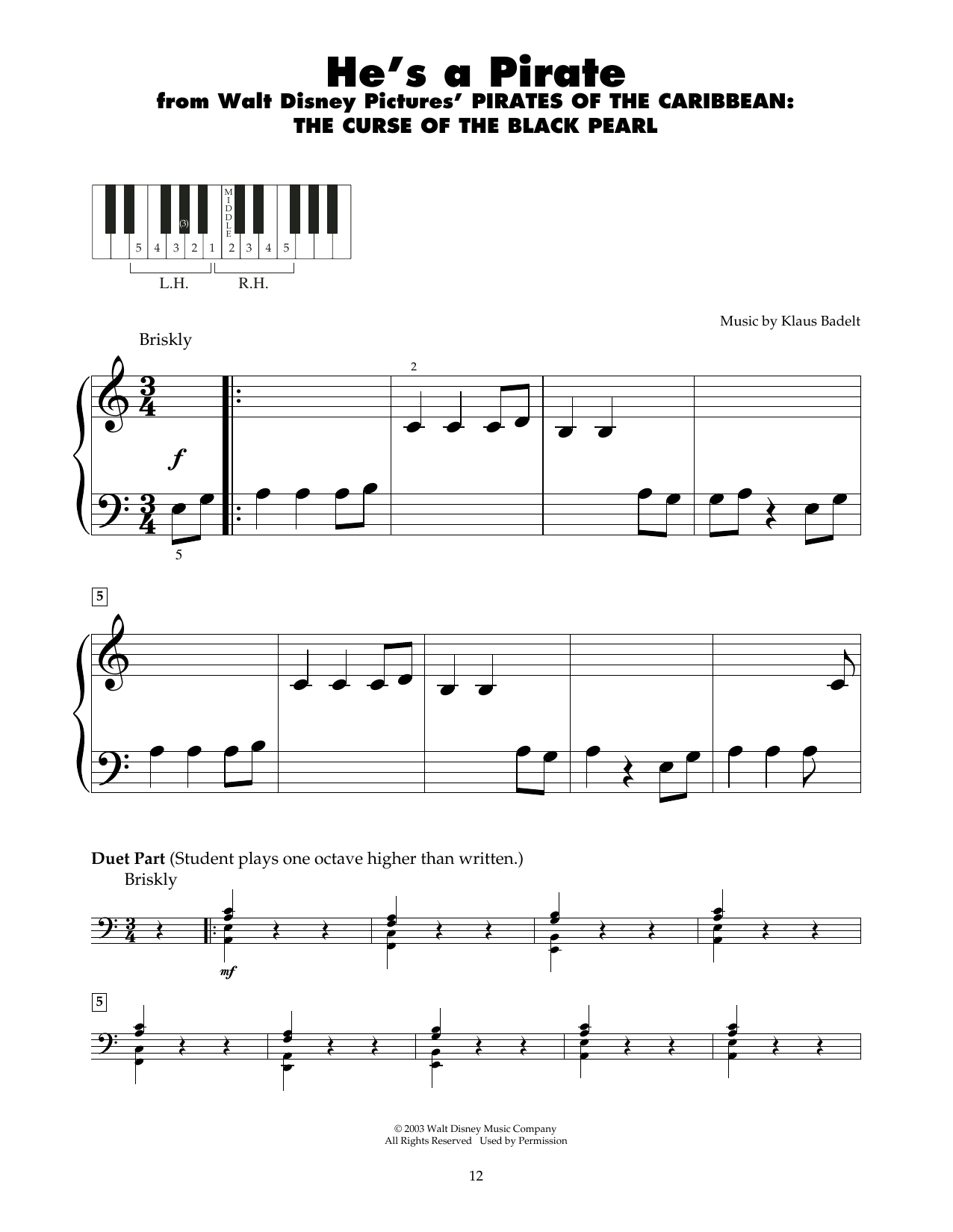 Produktbild zu:  He's A Pirate (from Pirates Of The Caribbean: The Curse of the Black Pearl) - Hans Zimmer