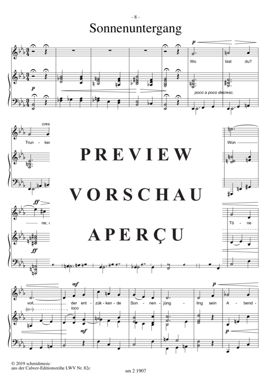 Product gallery: Page 2 of 3 Sonnenuntergang , , (voice + piano)