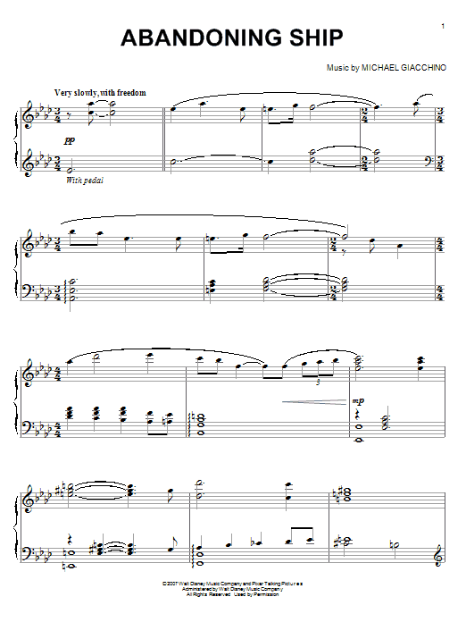 Product gallery: Page 1 of 1 Abandoning Ship, Michael Giacchino