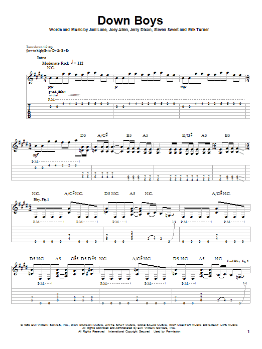 Produktgalerie: Seite 1 von 1 Down Boys, Warrant, Gitarre