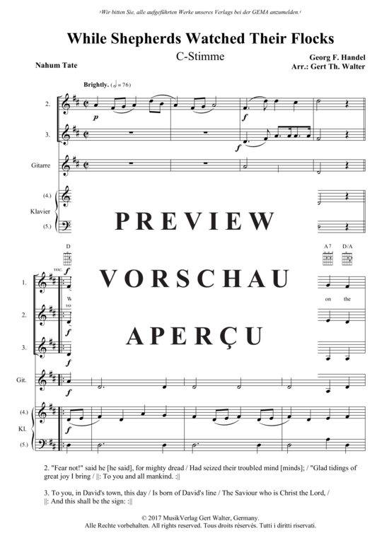 Produktgalerie: Seite 2 von 11 While Shepherds Watched Their Flocks , , (flexibles Quintett)