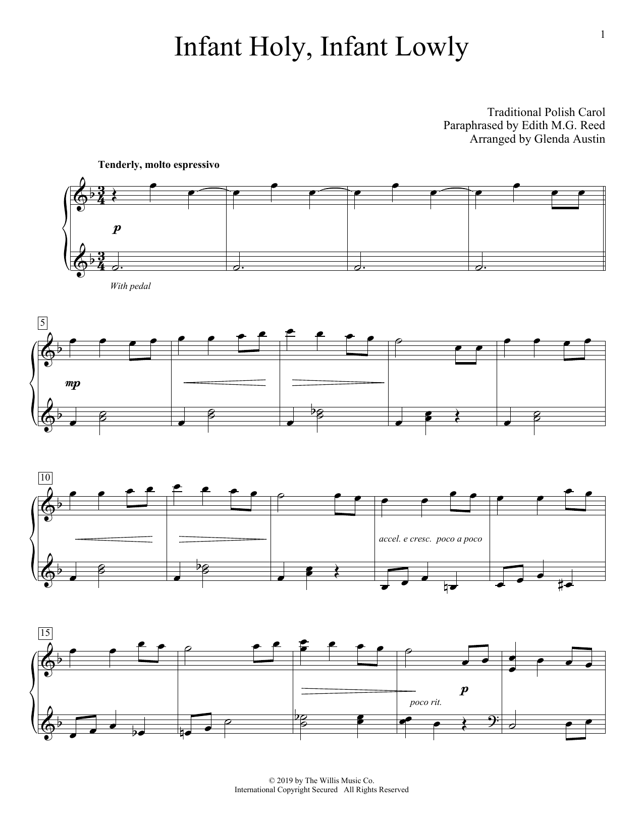 Produktbild zu: Infant Holy, Infant Lowly (arr. Glenda Austin)