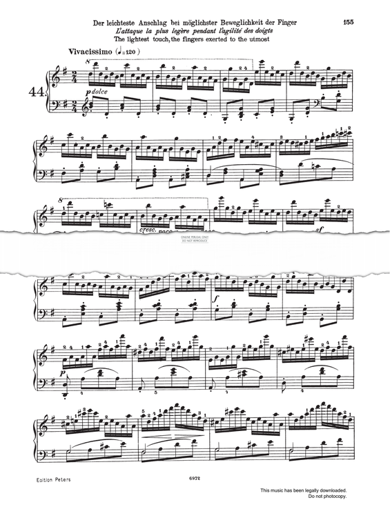 Produktgalerie: Seite 1 von 1 Vivacissimo Study (Op. 740, No.44), Carl Czerny, Klavier