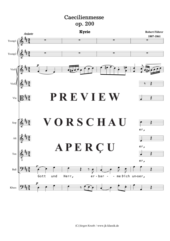gallery: Caecilienmesse op. 200 , , (Partitur + Einzelstimmen)