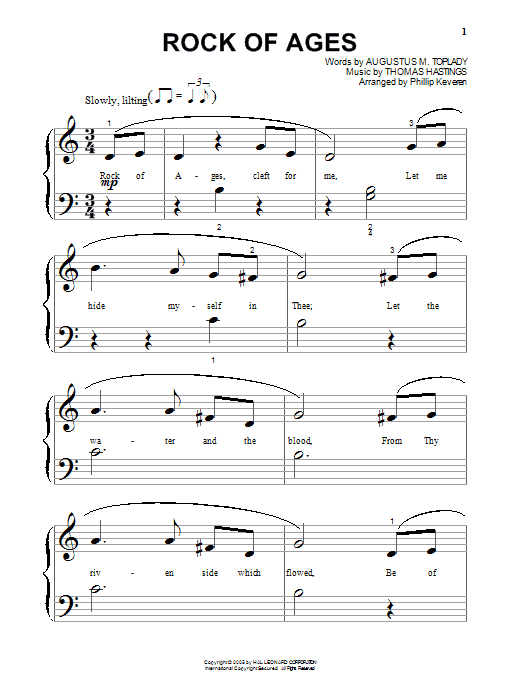 Produktgalerie: Seite 1 von 1 Rock Of Ages (arr. Phillip Keveren), Augustus M. Toplady, Klavier