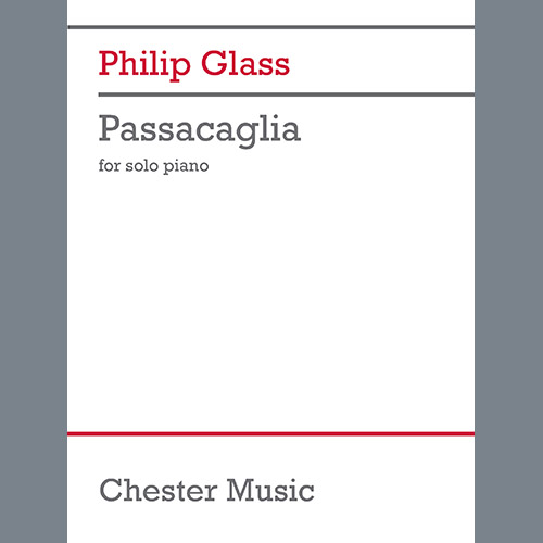 cover: Distant Figure (Passacaglia for Solo Piano), Philip Glass, Klavier