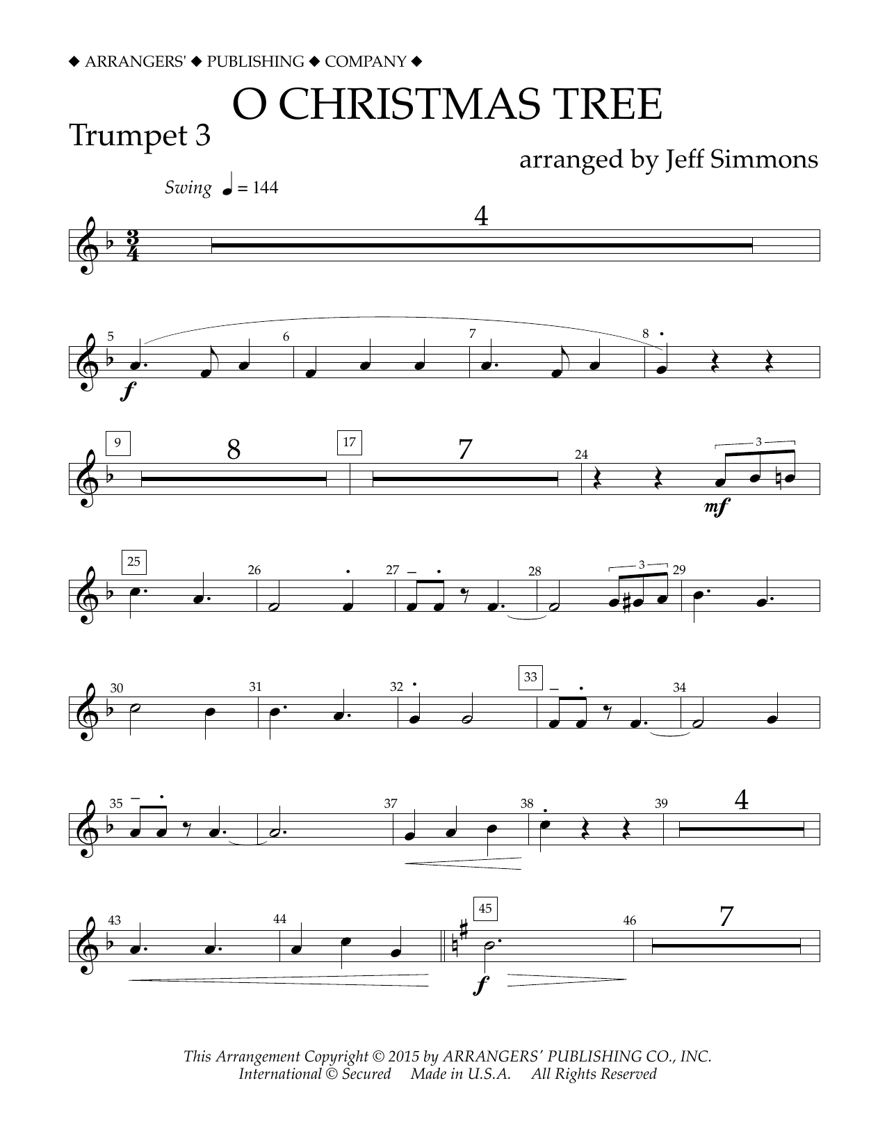 Product gallery: Page 1 of 1 O Christmas Tree - Bb Trumpet 3, Jeff Simmons