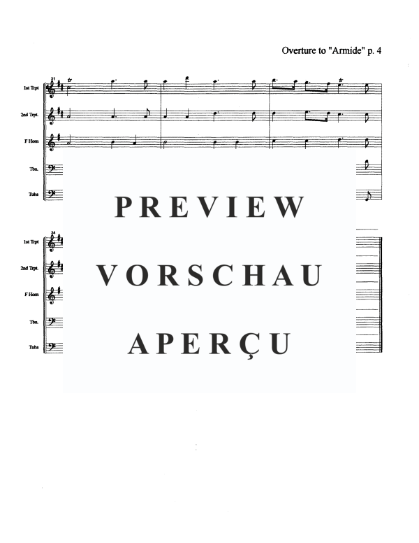 Produktgalerie: Seite 6 von 11 Ouvertüre zu Armide, , Blechbläser Quintett
