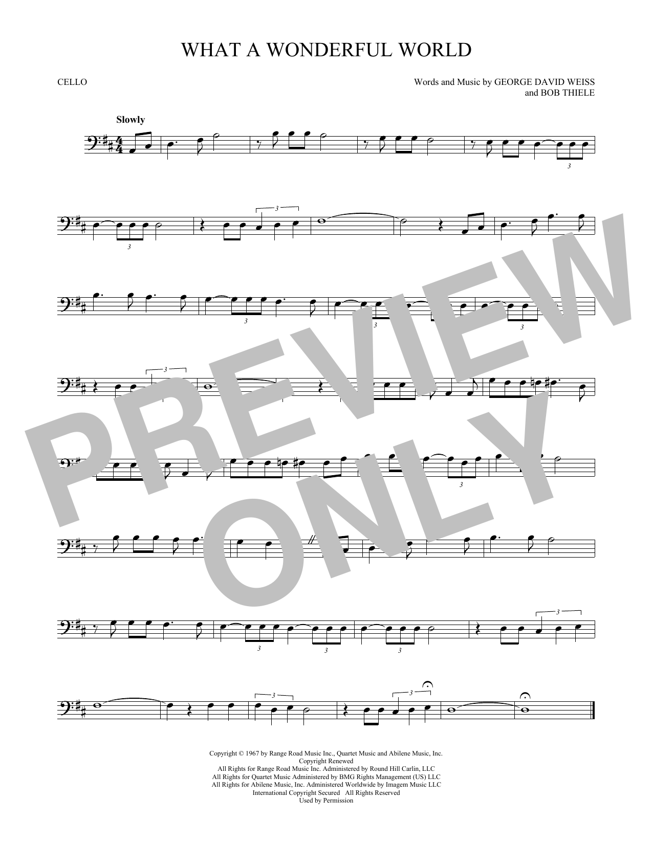 Produktgalerie: Seite 1 von 1 What A Wonderful World, Louis Armstrong, Violoncello