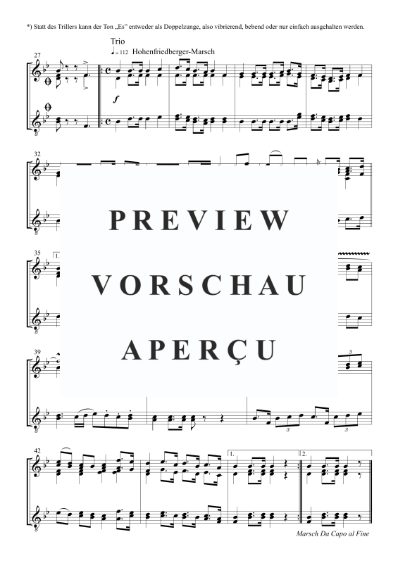 Product gallery: Page 5 of 5 Der Königsgrätzer-Marsch mit dem Hohenfriedberger-Marsch, , Trombone Choir