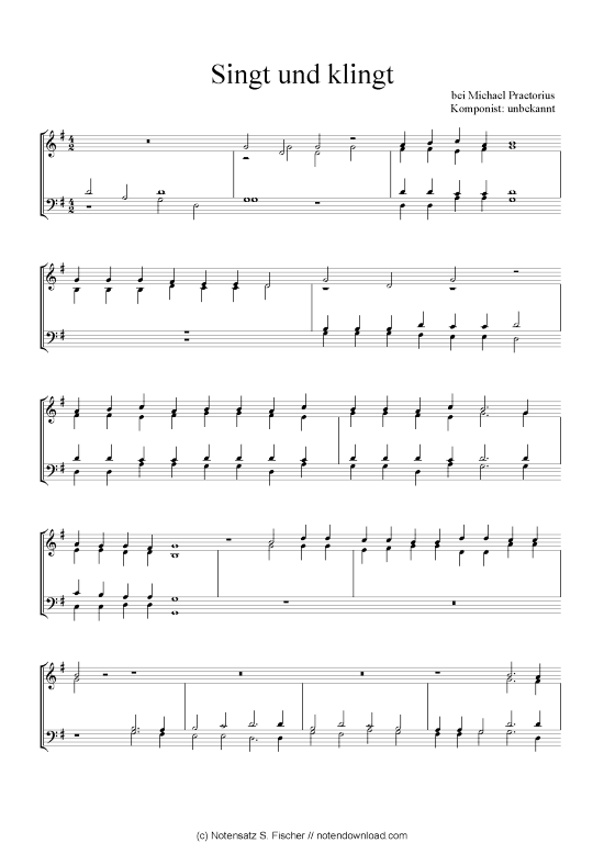 Product picture to: Singt und klingt bei Michael Praetorius unbekannt