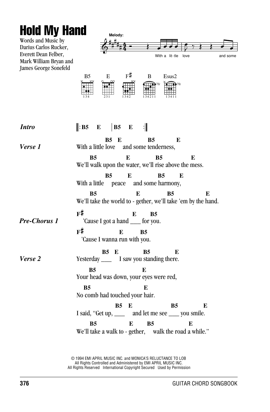 Produktbild zu:  Hold My Hand - Hootie & The Blowfish