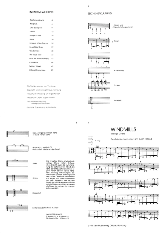 Product picture to: Vic Abram - Instrumentalstücke für 6- und 12-saitige GitarrenVic Abram (engl. Folk-Gitarrist)